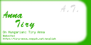 anna tiry business card